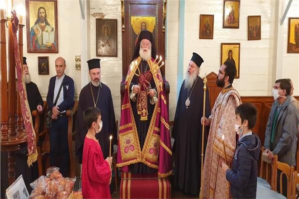  البابا ثيودروس الثاني خلال الاحتفال 