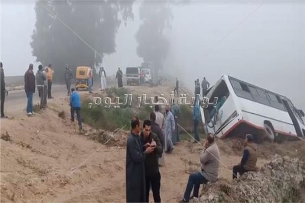 اصابات اتوبيسات طريق اسماعيلية الزقازيق