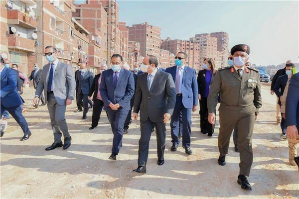 زيارة الرئيس لعزبة الهجانة 
