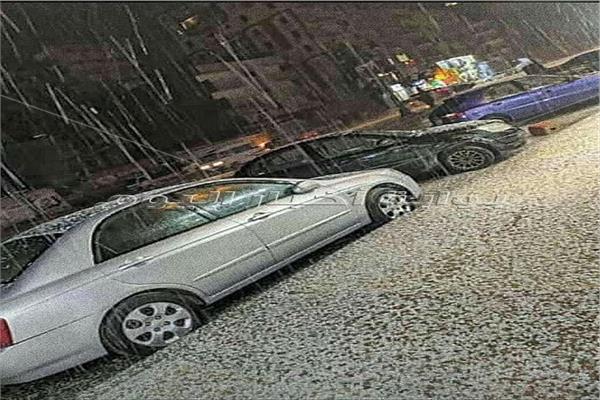 سقوط ثلوج على غرب الإسكندرية