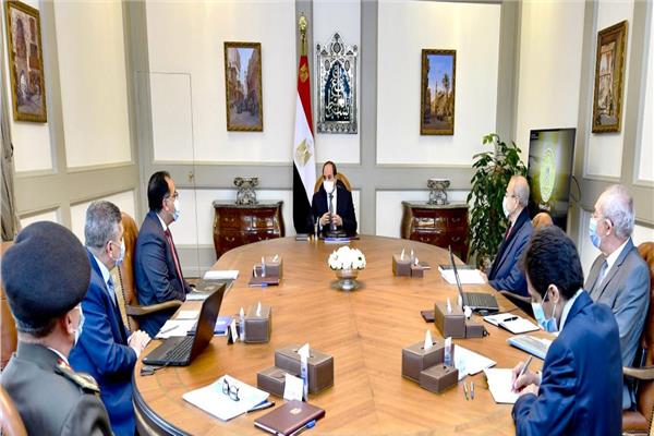 الرئيس السيسي خلال الاجتماع