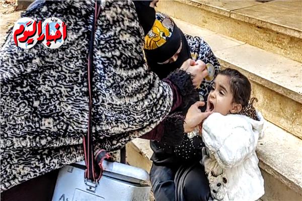التطعيم ضد مرض شلل الاطفال بالجيزة