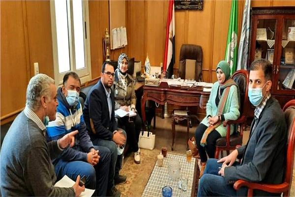 جانب من اللقاء بالوافدين بجامعة المنوفية