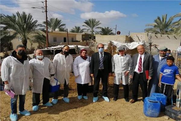 قافلة الاصحاح البيئي بجامعة العريش تزور قريه السكاسكه بالعريش