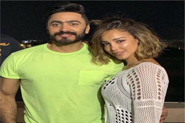 تامر حسنى وبسمة بوسيل