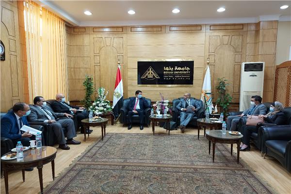 جامعة بنها تستقبل الزيارة السنوية لفريق التقييم لنظام الجودة الإدارية