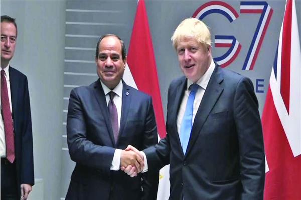 الرئيس السيسي ورئيس وزراء بريطانيا - أرشيفية