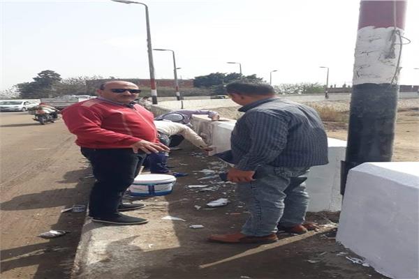 تجميل ميادين مركز السادات بمحافظة المنوفية