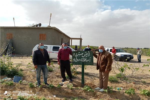 أسترداد وحجز إدارى لقطعتى اراض بمساحة 142 فدان من لاغيرالجادين بوادى النطرون 