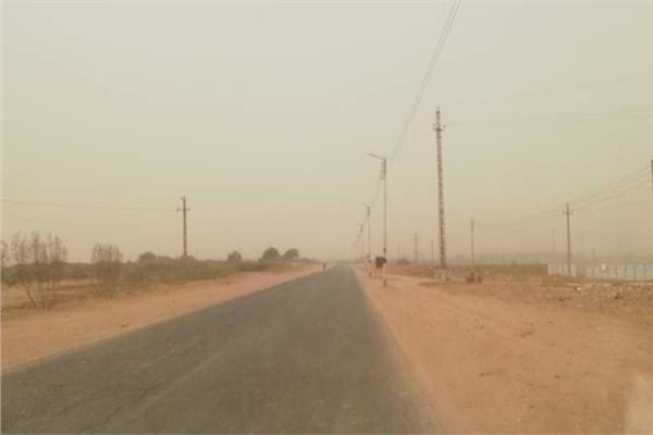 عواصف ترابية تجتاح مدن الوادي الجديد 