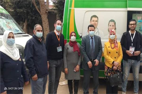 وكيل صحة بالمنوفية يتفقد القافلة العلاجية المجانية بقرية شنوان