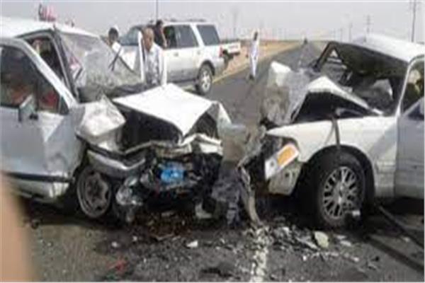حادث تصادم سيارتين بالإسماعيلية