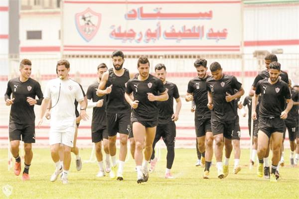 لاعبو الزمالك استعدوا بقوة لمواجهة تونجيث السنغالى 