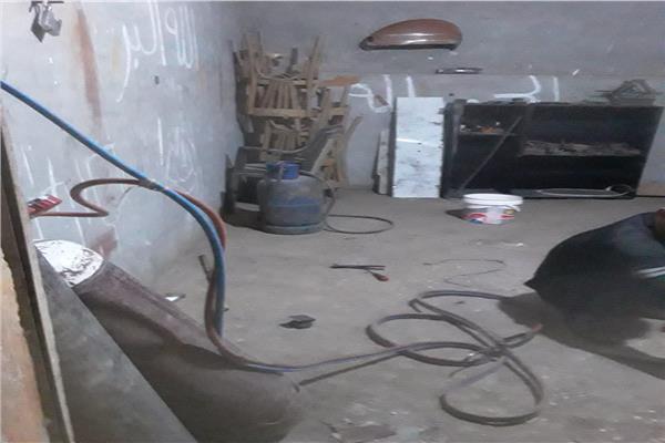 ورشة سمكرة مخالفة بالحوامدية