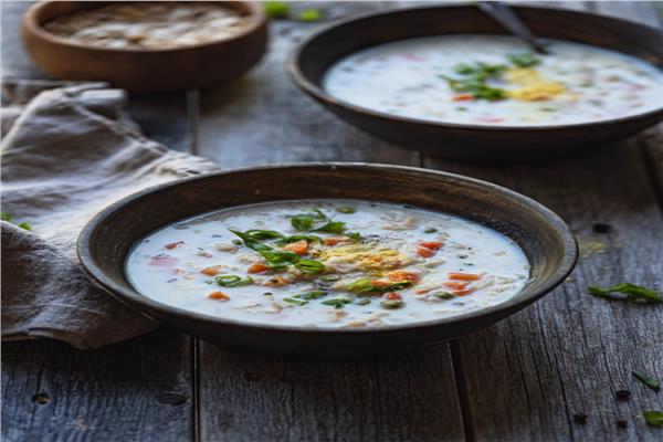 شوربة الشوفان بالكريمة