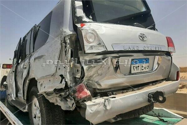 أول صور لسيارة وزير الرياضة المهمشة