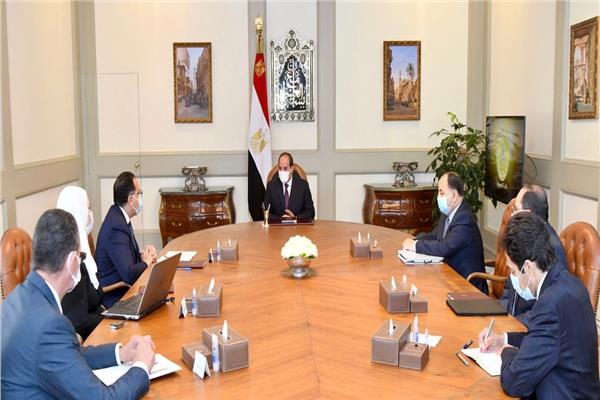 الرئيس السيسي خلال الاجتماع