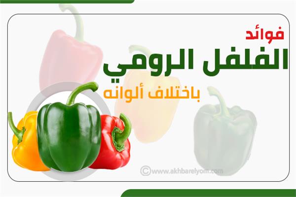 إنفوجراف | فوائد الفلفل الرومي باختلاف ألوانه لـ«الجسم»