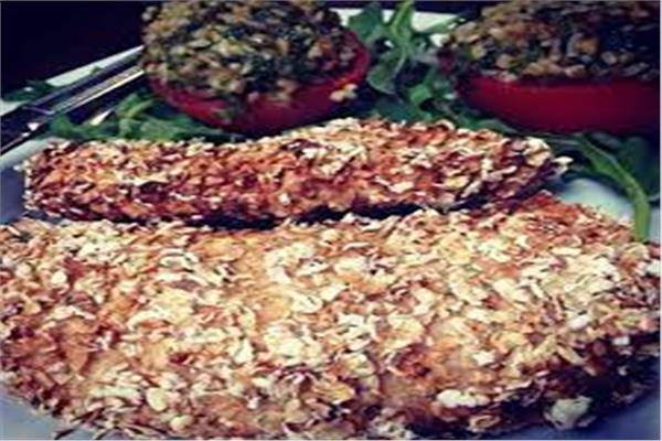 دجاج بانيه مشوي بالشوفان للرجيم