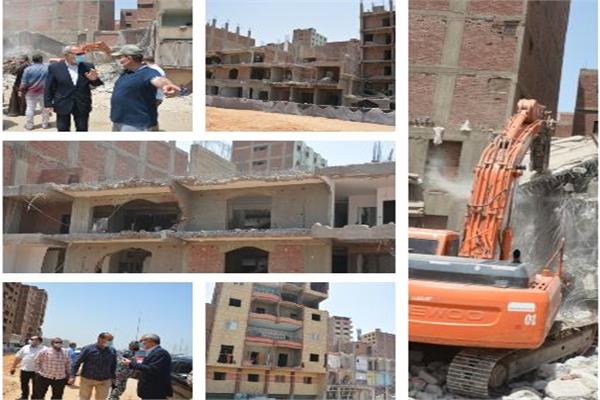 إزالة عقارات معارضة لدائري بالقليوبية