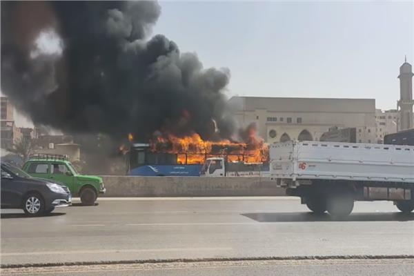 حريق أتوبيس نقل عام