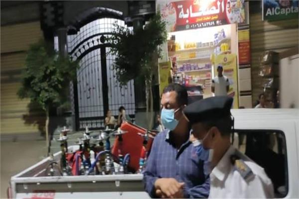 فض سرادقي عزاء ومصادرة ١٤ شيشة  لمواجهة كورونا بالشرقية 