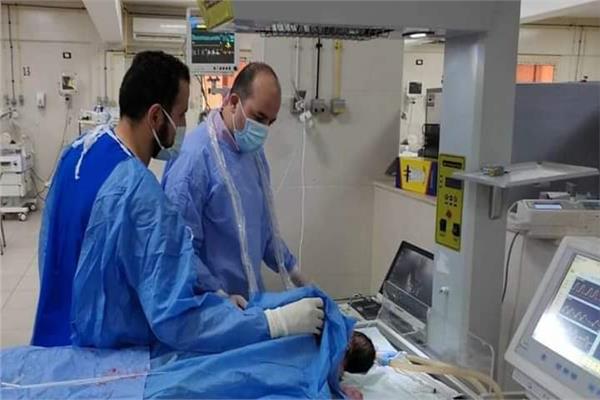  نجاح  أول عمليه قسطرة قلبيه لطفل رضيع بمستشفى المحمودية المركزي