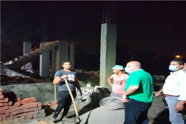 ايقاف حالة بناء خارج الحيز العمرانى بالمنوفيه