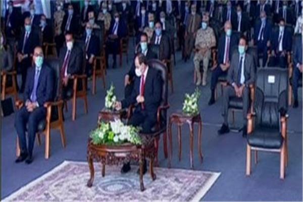 السيسى يفتتح  محطة إرشاد،، الفردان