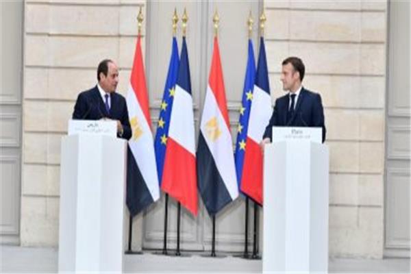 الرئيس السيسي ونظيره الفرنسي - صورة أرشيفية