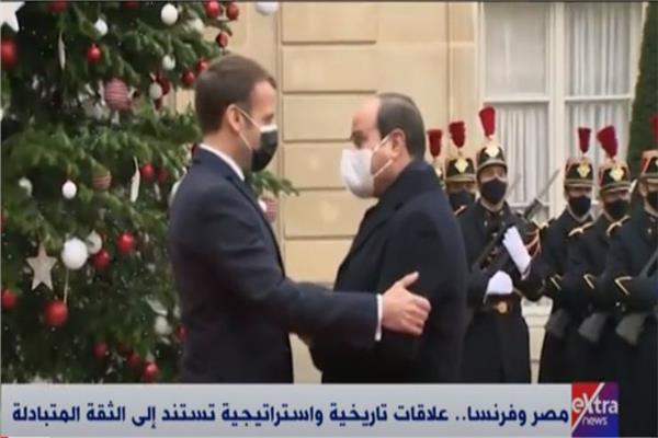 الرئيس السيسى والرئيس الفرنسي