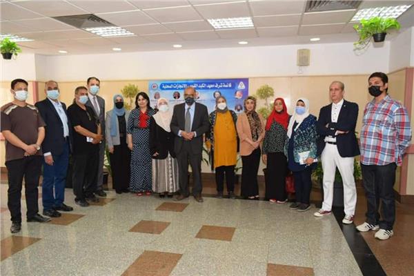 معهد الكبد  يستقبل لجنه التميز البيئي بجامعة المنوفية