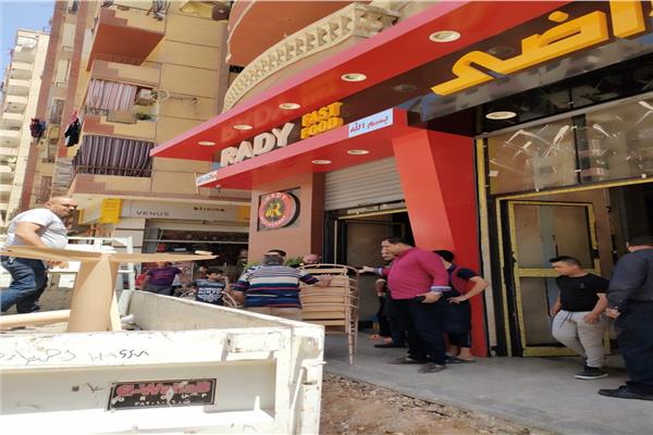 غلق وتشميع مطعم بالطالبية في الجيزة