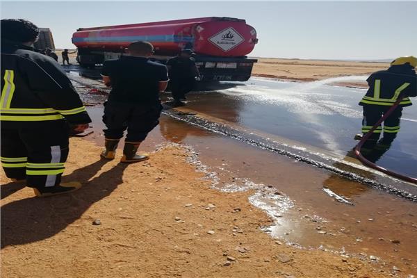  اندلاع حريق بسياره محمله بالسولار
