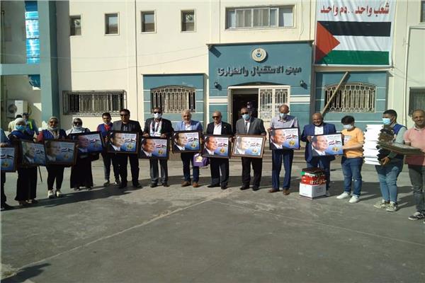 قيادات حزب حماة الوطن في زيارة الجرحي الفلسطينيين بمستشفي العريش العام 