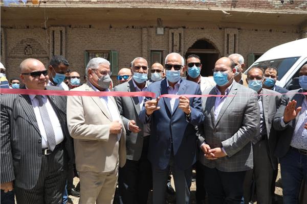 محافظ الجيزة يفتتح مشروع محطة رفع الصرف الصحي