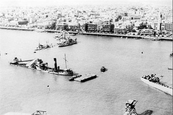  صورة أرشيفية لقناة السويس عقب حرب أكتوبر
