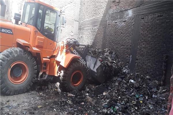 رفع كفاءة النظافة بالطالبية في الجيزة