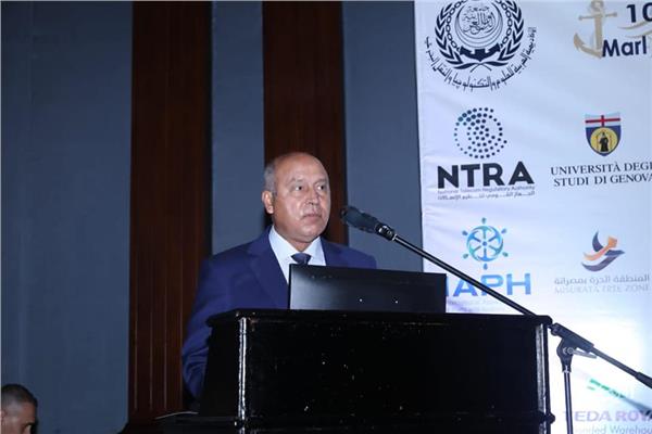 وزير النقل خلال افتتاح فعاليات مؤتمر مارلوج 10 بالإسكندرية 