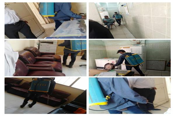حملة تعقيم وتطهير منشآت الحوامدية بالجيزة