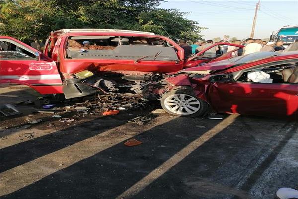 ضحايا حادث تصادم مسيرة زفاف في المنيا 