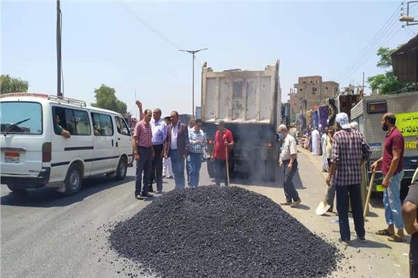 مطبات مطابقة للمواصفات بطريق القاهره - اسكندريه الزراعى بالمنوفيه