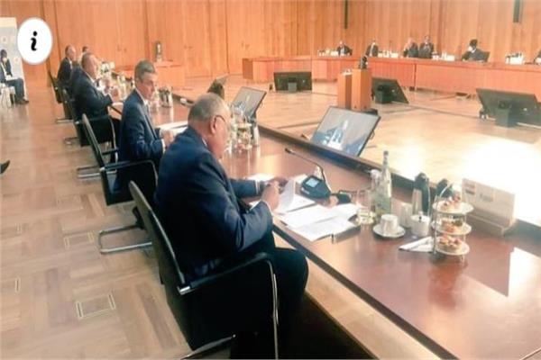 وزير الخارجية ‎يلقى كلمة مصر أمام ‎مؤتمر برلين ٢ حول ليبيا