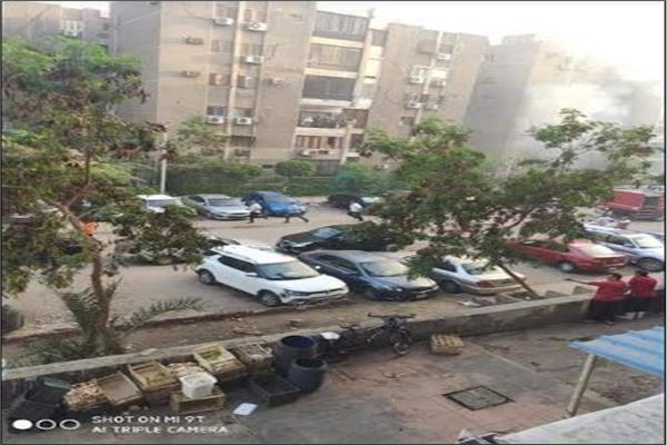 حريق هائل بعقار في مدينة نصر