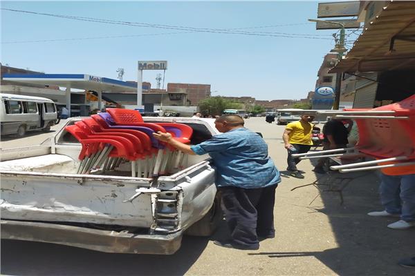 رفع 60 حالة إشغال طريق بالجيزة