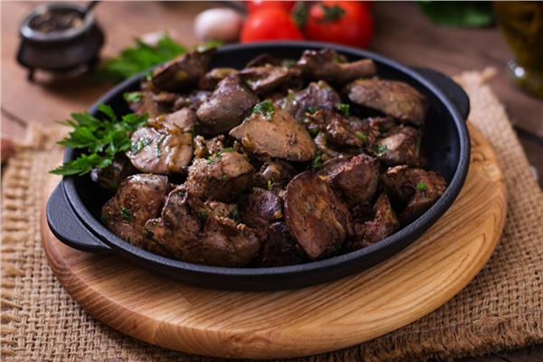 كبدة الدجاج بالفرن