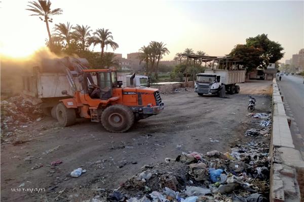 الجيزة ترفع 180 طن مخلفات رتش ومباني بالحوامدية