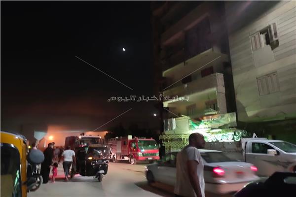 أخماد حريق شقة القمثلاثيني بالعمرانية .