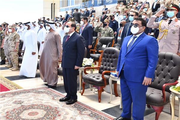جانب من مراسم افتتاح قاعدة 3 يوليو البحرية