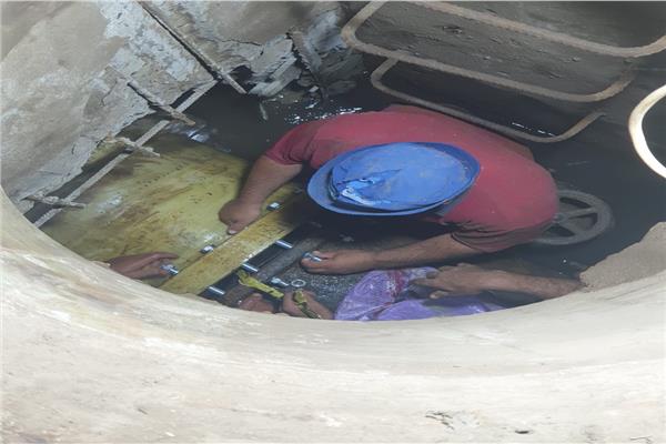 مياه المنوفية تنهى إصلاح عطل